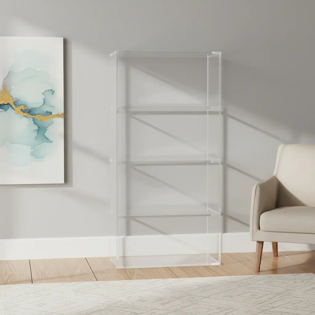 Transparent Acrylic High Bookcase