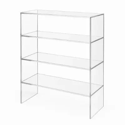 Multi-Tier Open Bookshelf – Clear Acrylic Shelf