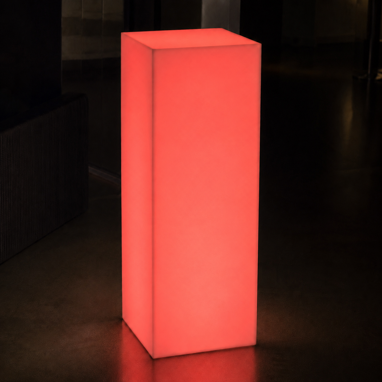 Illuminated White Acrylic Pedestals – White LED & RGB Display Stands