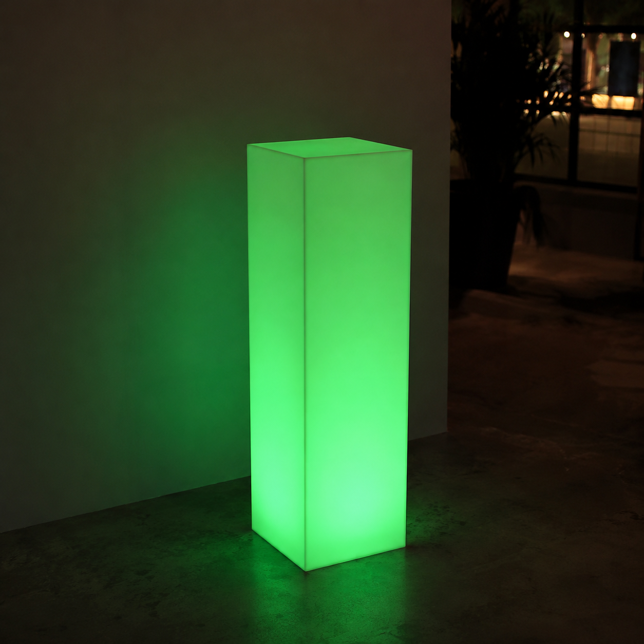 Illuminated White Acrylic Pedestals – White LED & RGB Display Stands