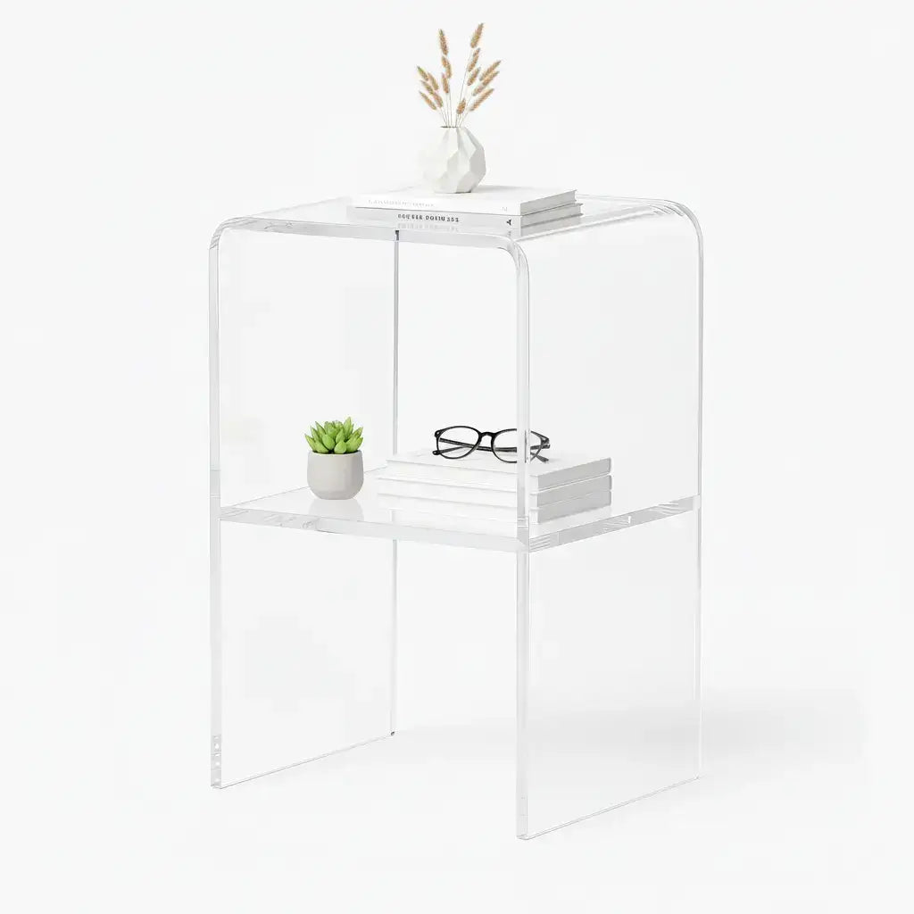 Waterfall Nightstand – Clear Acrylic Design