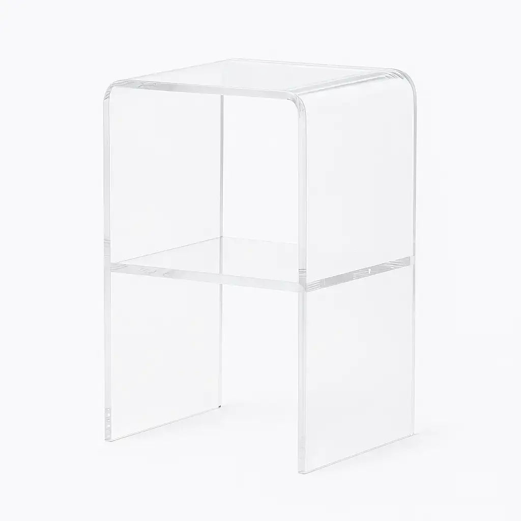 Waterfall Nightstand – Clear Acrylic Design