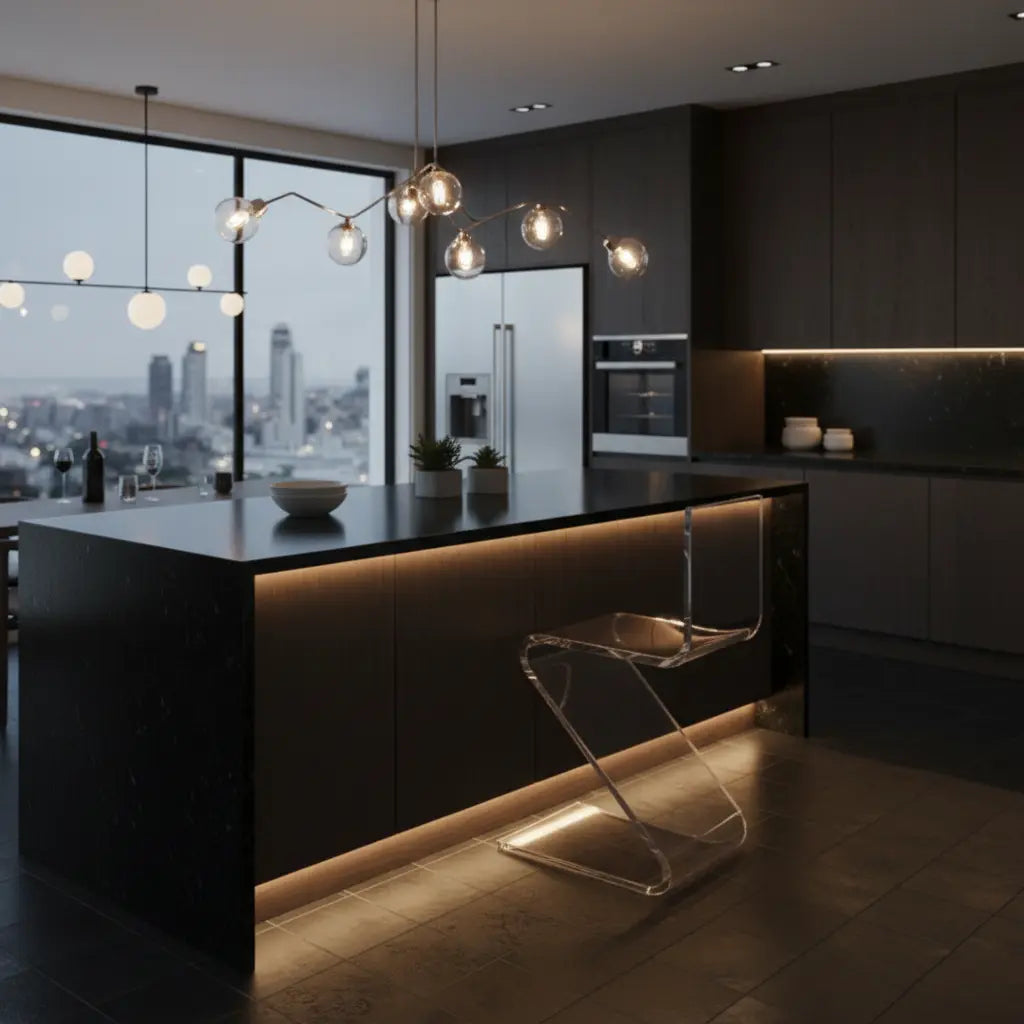 Z-Bend Acrylic Counter Stool – Clear Designs