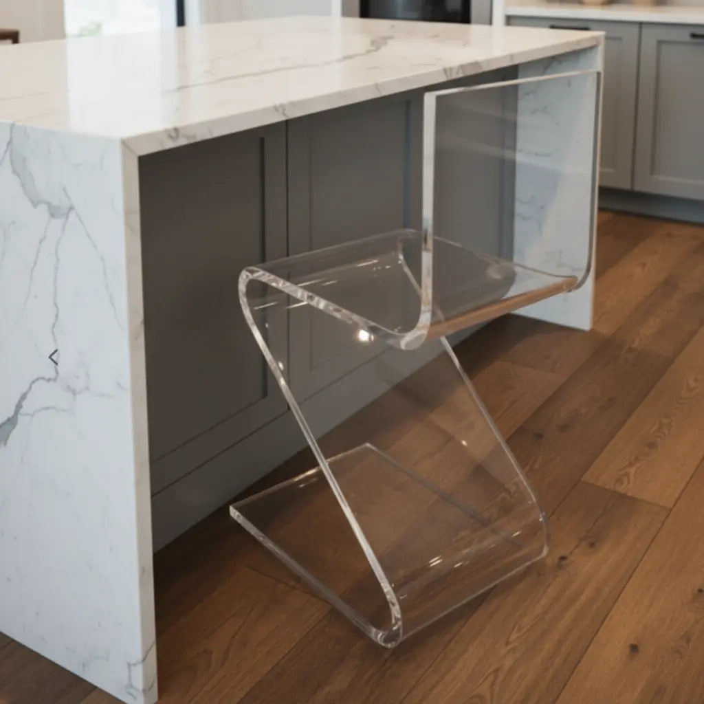 Z-Bend Acrylic Counter Stool – Clear Designs