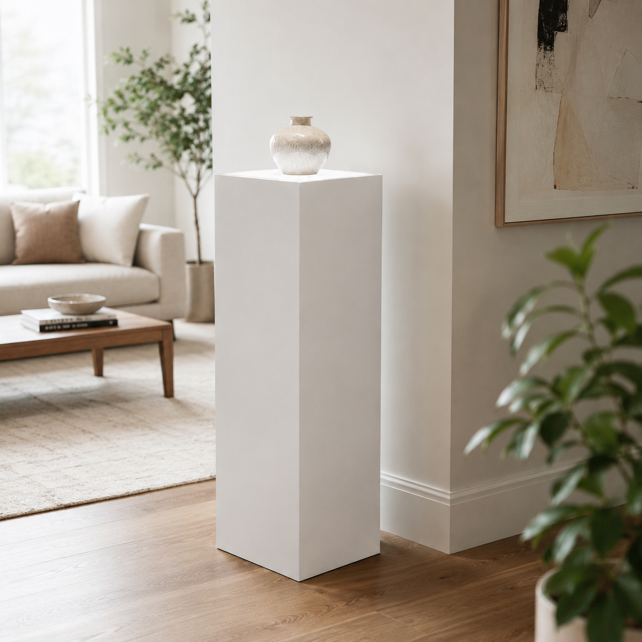 Top LED Accent Lighted Pedestals – Edge-Lit Display Stands