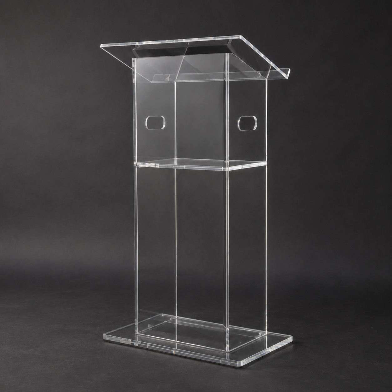 Acrylic Podium AT12 – Geometric Clear Acrylic Lectern
