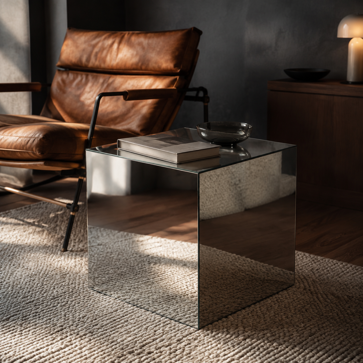Mirror Acrylic 5-Sided Box – Reflective Display Pedestal & Cover