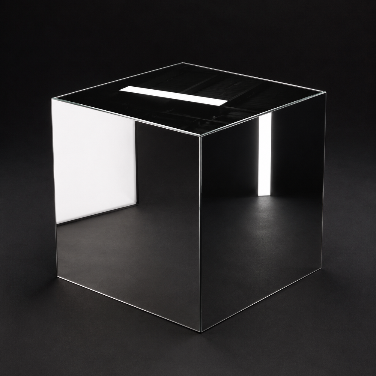 Mirror Acrylic 5-Sided Box – Reflective Display Pedestal & Cover