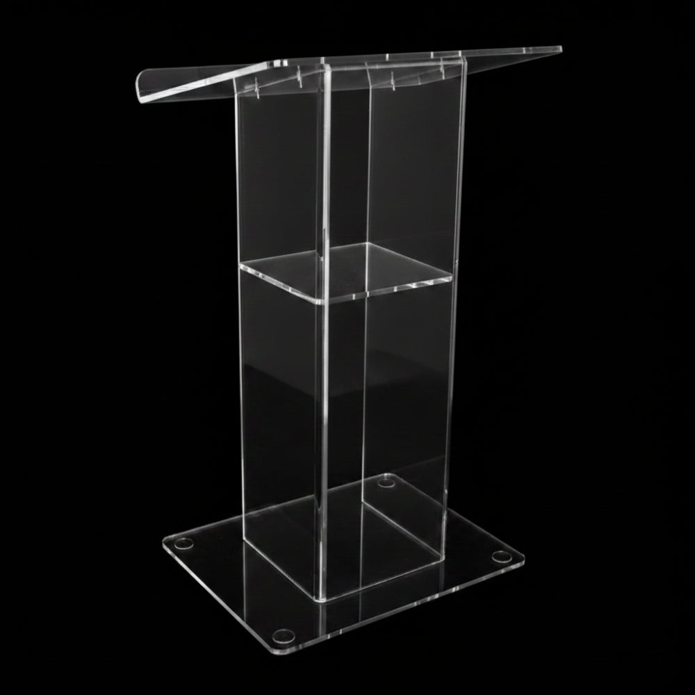 Acrylic Podium AT01 – Clear Mobile Acrylic Podium Lectern for Events & Churches
