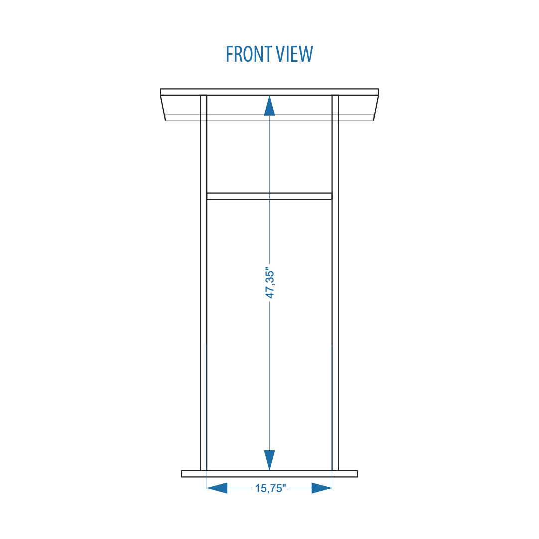 Acrylic Podium AT01 – Clear Mobile Acrylic Podium Lectern for Events & Churches