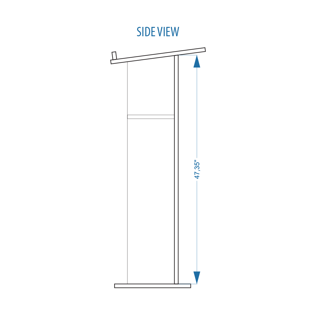Acrylic Podium AT01 – Clear Mobile Acrylic Podium Lectern for Events & Churches