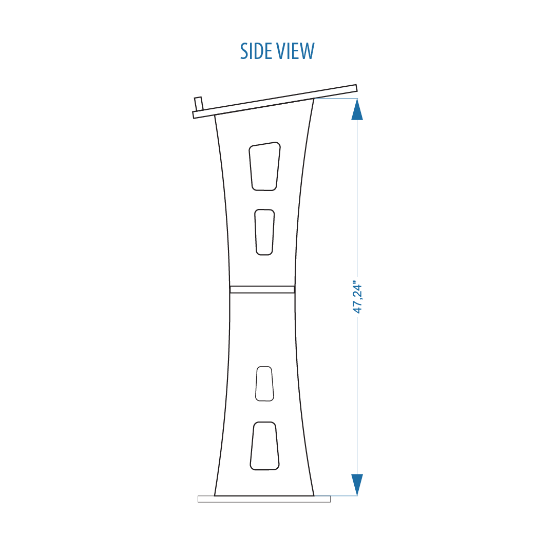 Acrylic Podium AT13 – Clear Acrylic Lectern with Optional Frosted Front