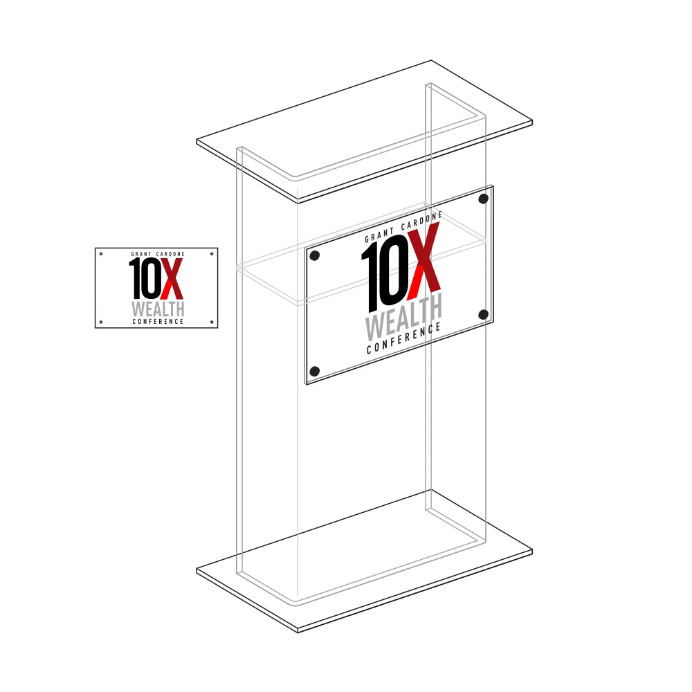 Acrylic Podium AT14 – Interchangeable Logo Panel