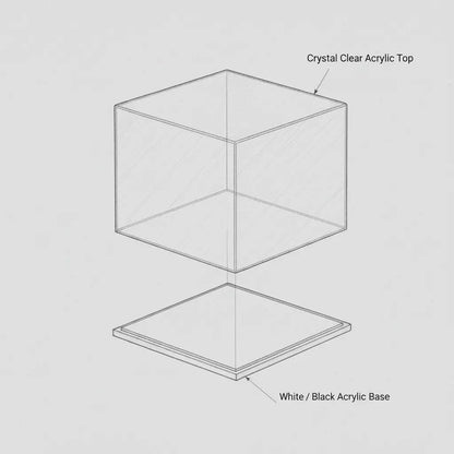 Acrylic Display Box with Base for Wall and Retail Displays