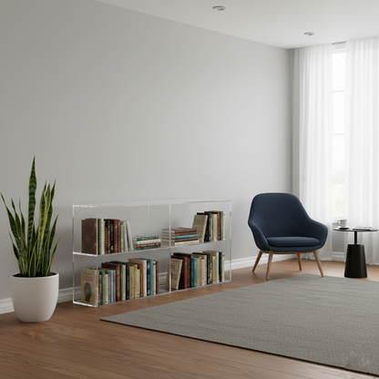 Acrylic Horizontal Bookshelf & Display Shelf