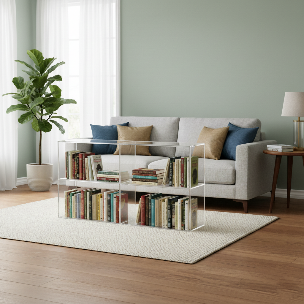 Acrylic Horizontal Bookshelf & Display Shelf