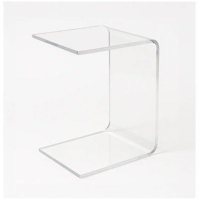 C-Shaped Nightstand – Clear Acrylic Design