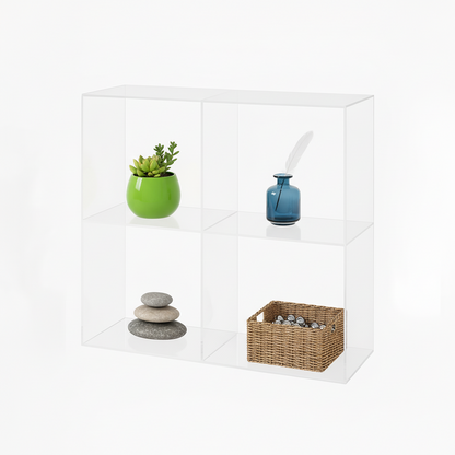 Clear Acrylic 4-Cube Shelf