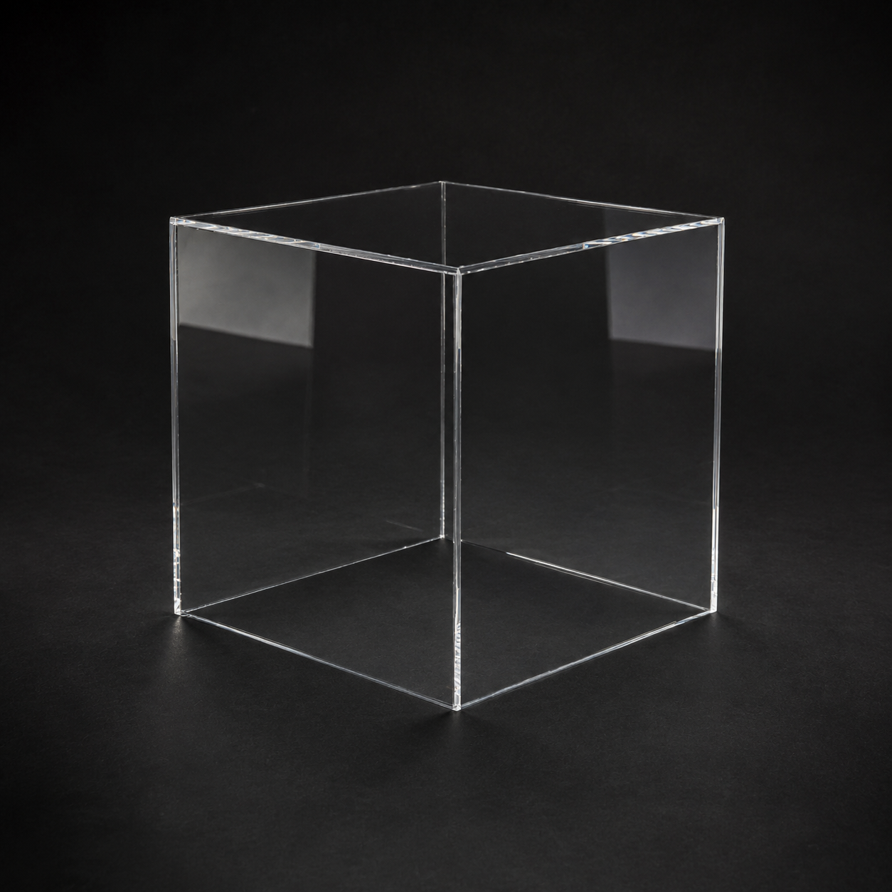 Clear Acrylic 5-Sided Box – Display Pedestal & Cover