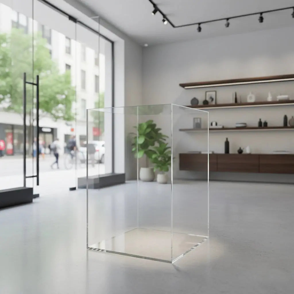 Clear Acrylic 5-Sided Display Pedestal Tower
