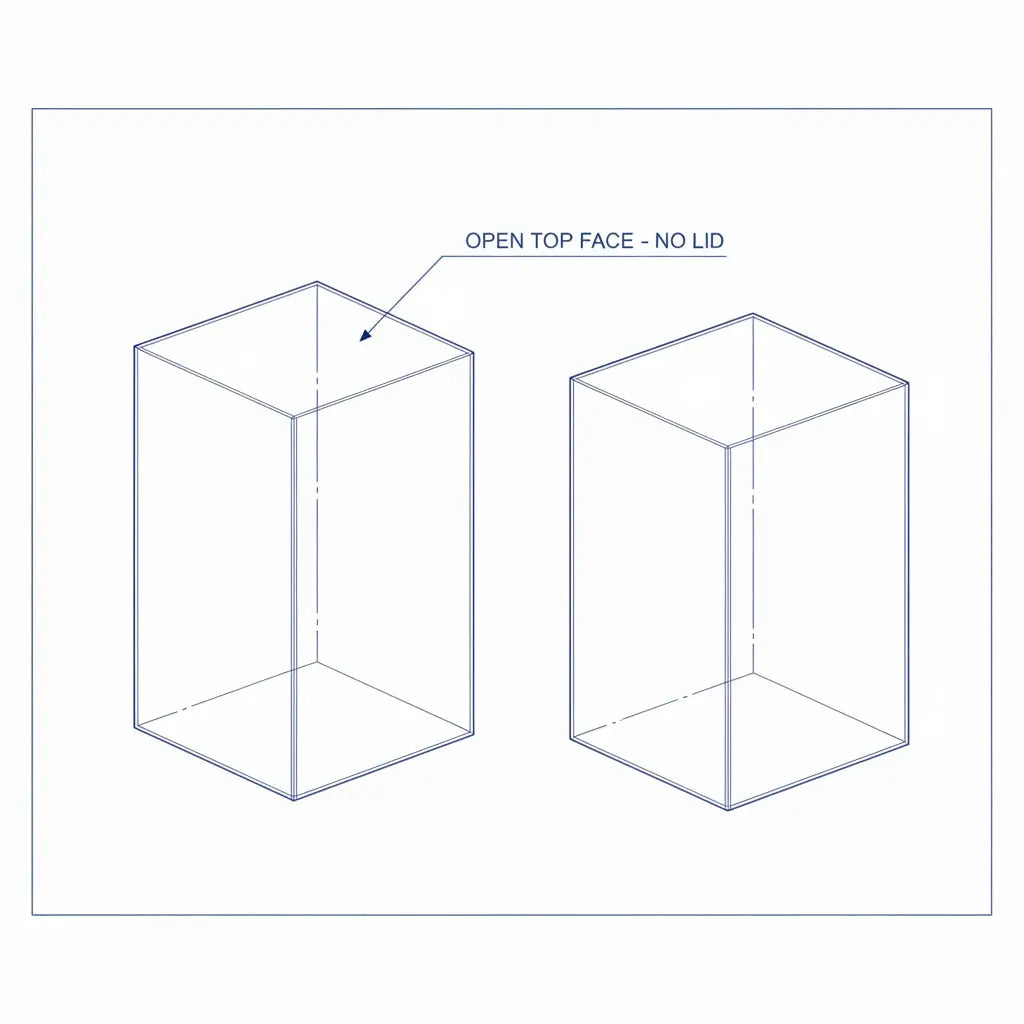 Clear Acrylic 5-Sided Display Pedestal Tower