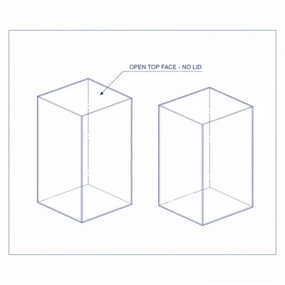 Clear Acrylic 5-Sided Display Pedestal Tower