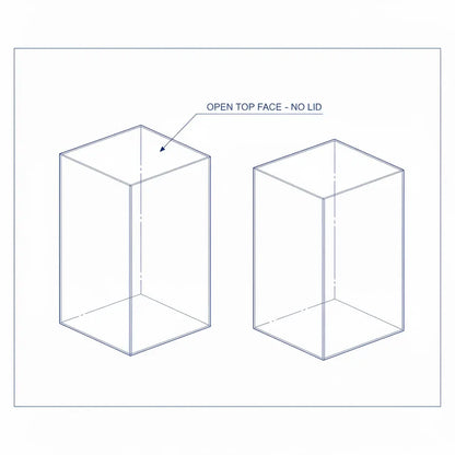 Clear Acrylic 5-Sided Display Pedestal Tower