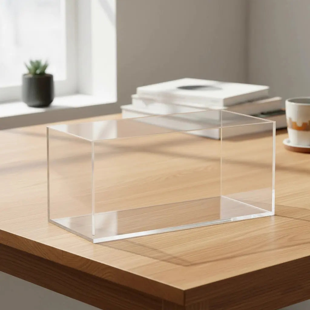 Clear Acrylic Rectangular 5-Sided Display Case