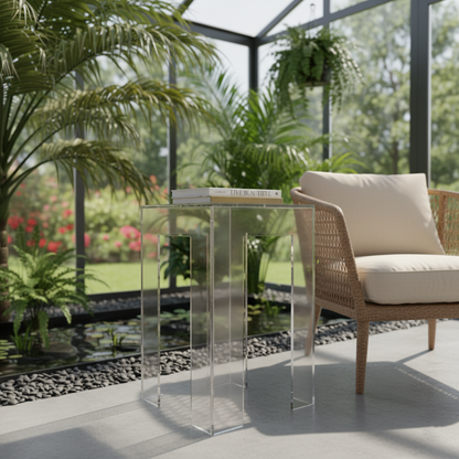 Clear Acrylic Side Table South Florida Acrylics
