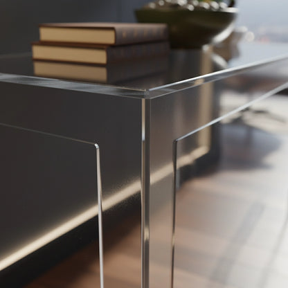 Clear Acrylic Square Leg Desk