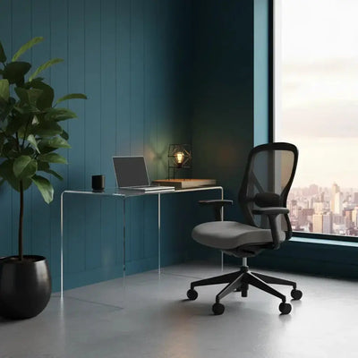 Clear Acrylic Waterfall Desk – Modern Design