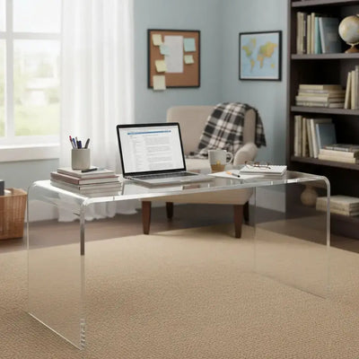 Clear Acrylic Waterfall Vanity Table