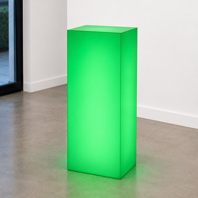 Colored Acrylic Illuminated Pedestals – White LED Display Stands