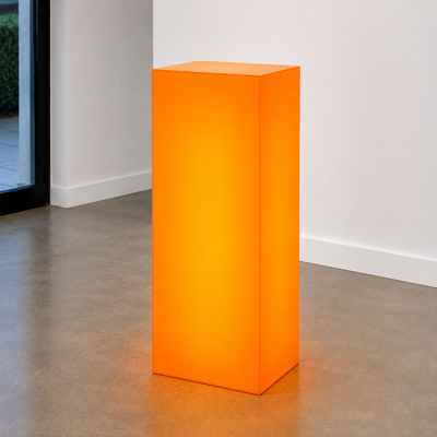 Colored Acrylic Illuminated Pedestals – White LED Display Stands