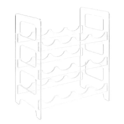 Stackable acrylic wine rack designed for countertop storage, made from high-quality clear acrylic.