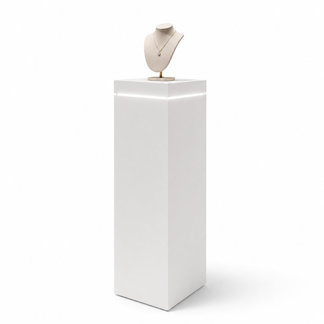 Edge-Lit Display Pedestals – Top LED Accent Stands