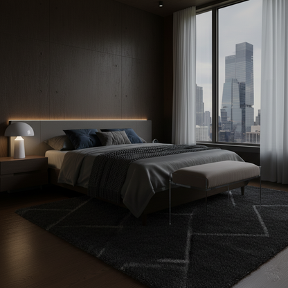 Modern Clear Acrylic Bench