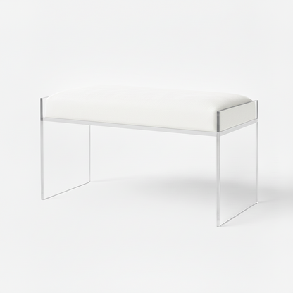 Modern Clear Acrylic Bench