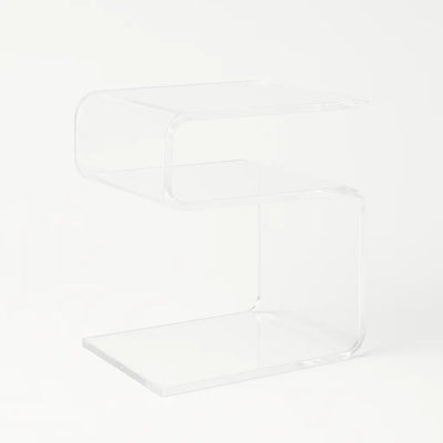 Modern Acrylic S-Curve End Table