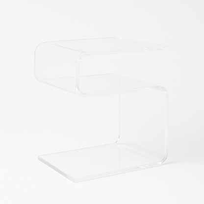 Modern Acrylic S-Curve End Table