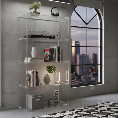 Transparent Acrylic High Bookcase