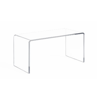 clear acrylic bench with modern waterfall design  