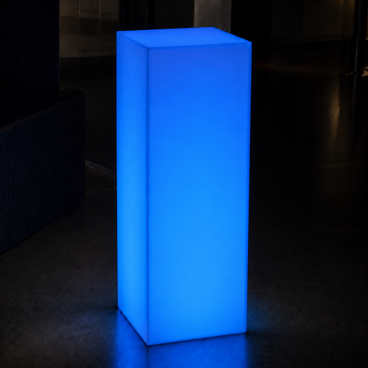 Illuminated White Acrylic Pedestals – White LED & RGB Display Stands