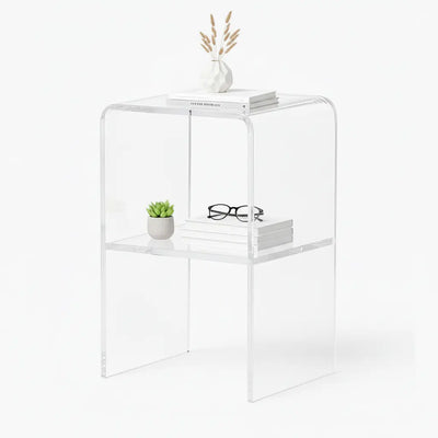 Waterfall Nightstand – Clear Acrylic Design