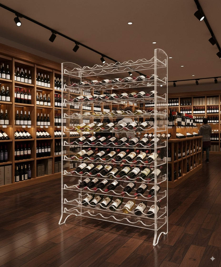 Freestanding Acrylic Wine Rack