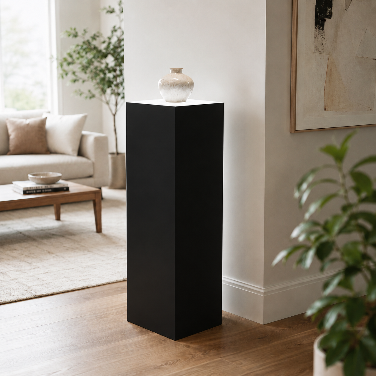 Top LED Accent Lighted Pedestals – Edge-Lit Display Stands