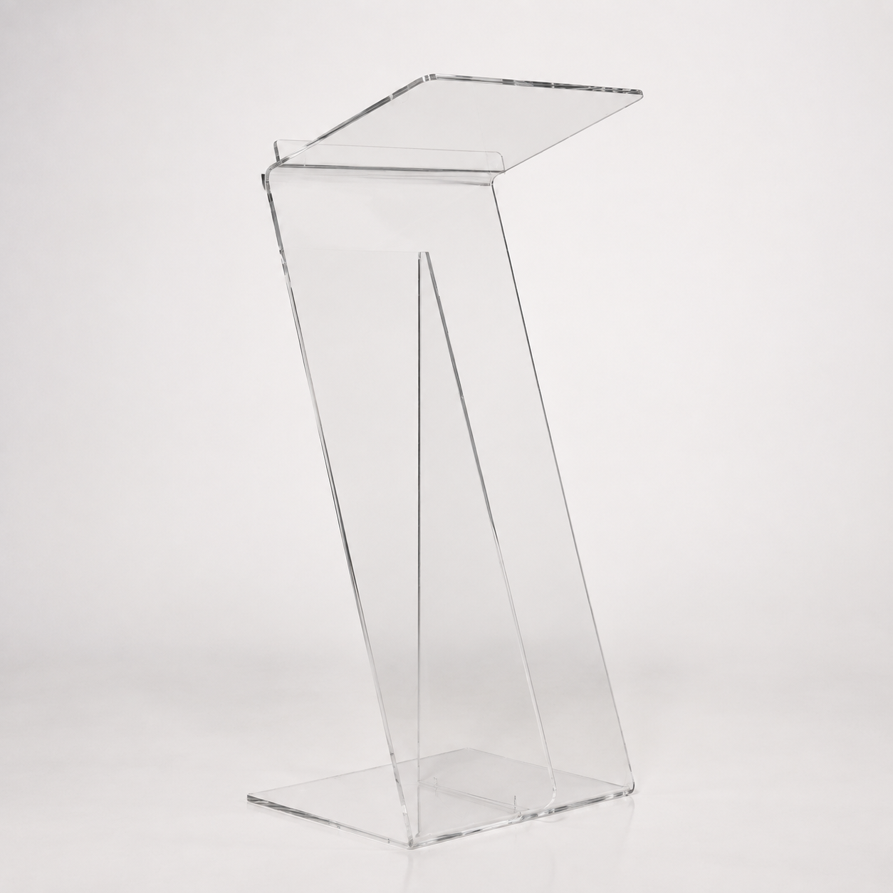 Acrylic Podium AT10 – Modern Slanted Clear Acrylic Lectern