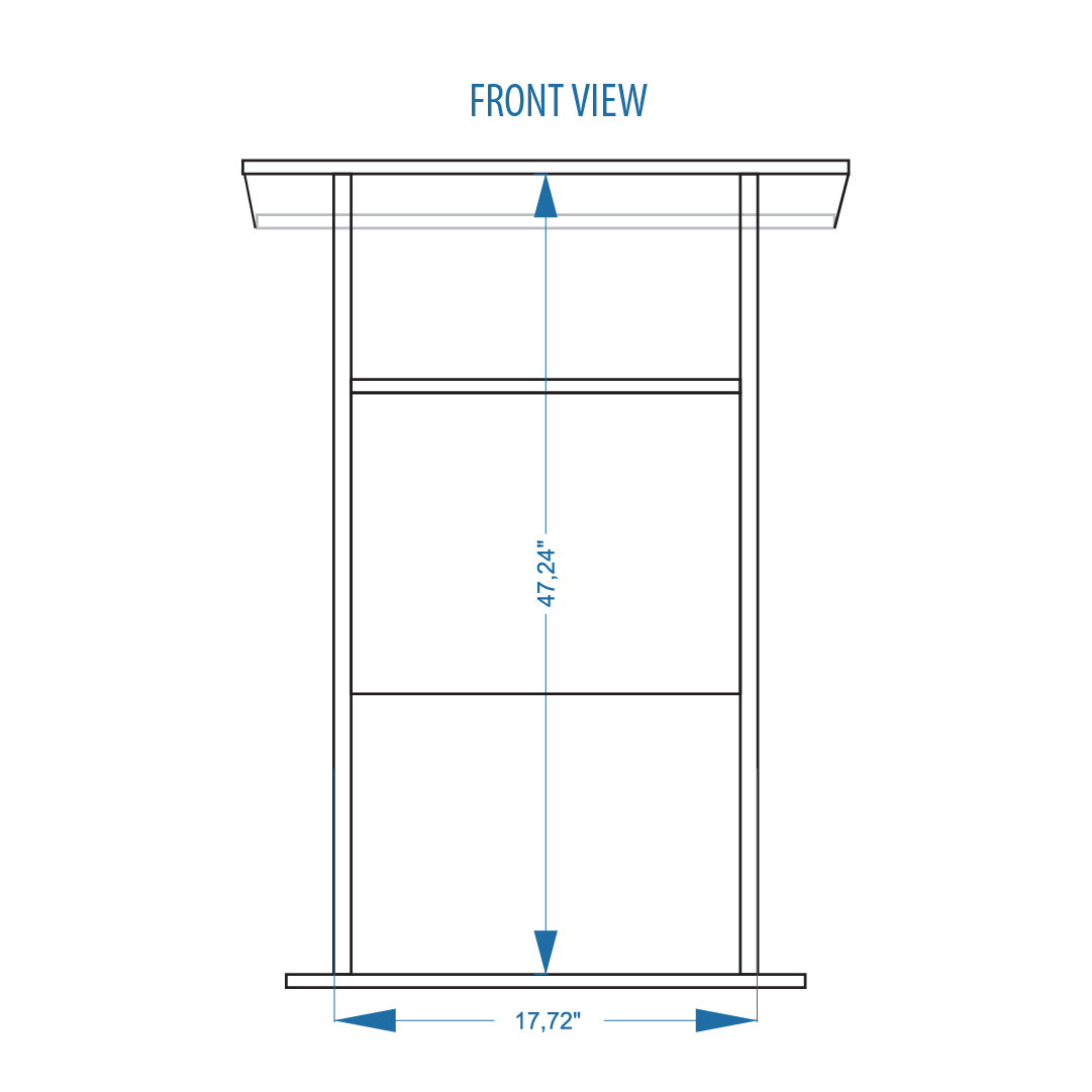 Acrylic Podium AT11 – Angular Clear Acrylic Lectern