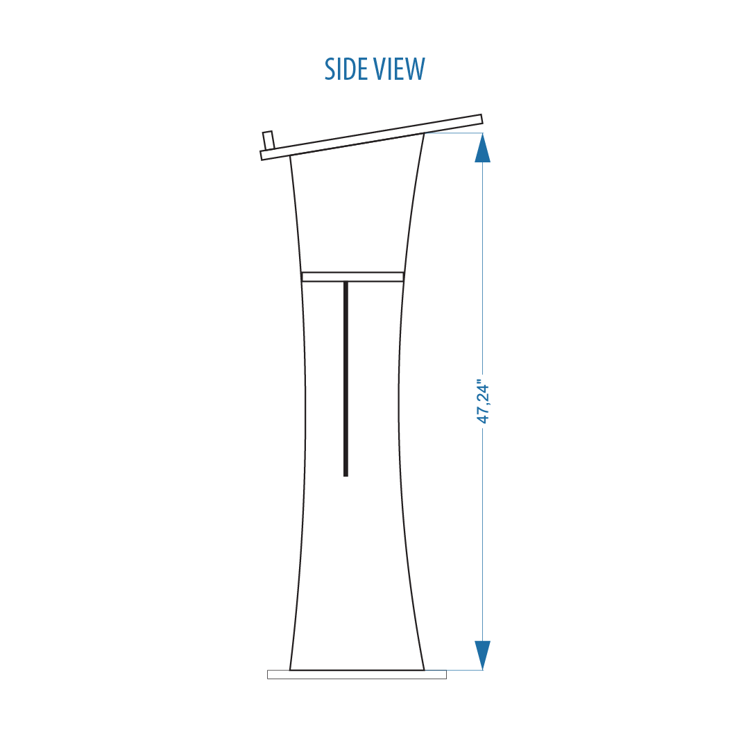 Acrylic Podium AT11 – Angular Clear Acrylic Lectern