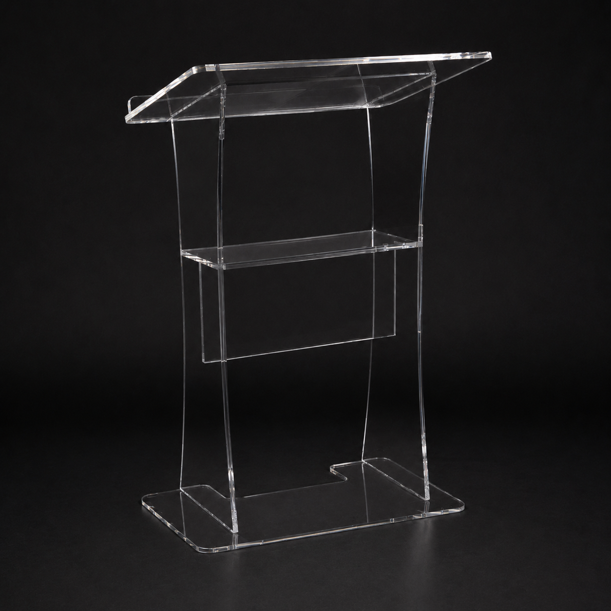 Acrylic Podium AT11 – Angular Clear Acrylic Lectern